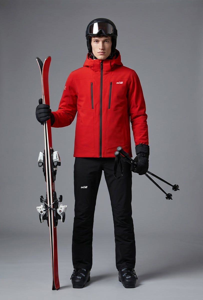 Veste de ski homme Söll STORM Red – détail - 3