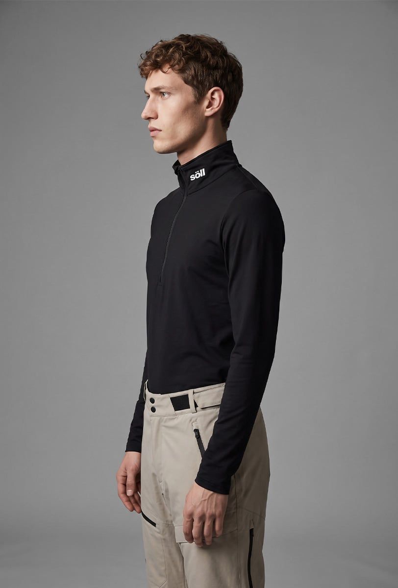 Seconde couche ski homme Söll ACTIVE II Black – vue de profil - 3